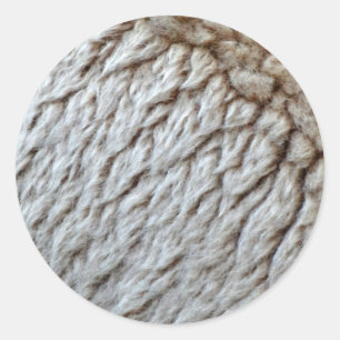 Sticker Rond Photo de la nature abstraite de la laine de mouton