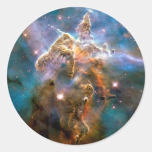 Sticker Rond Photo de l'espace Nebula Carina de la montagne Mys