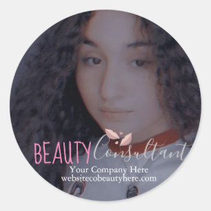 Sticker Rond Photo de marque personnelle Beauté Maquillage Cil