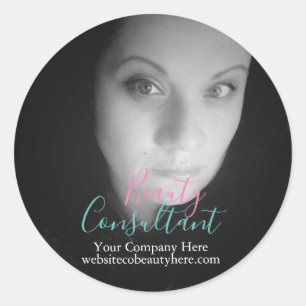 Sticker Rond Photo de marque personnelle Beauté Maquillage Entr