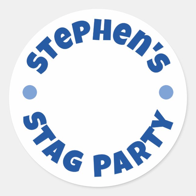 Sticker Rond Photo d'enterrement de vie de garçon (Devant)