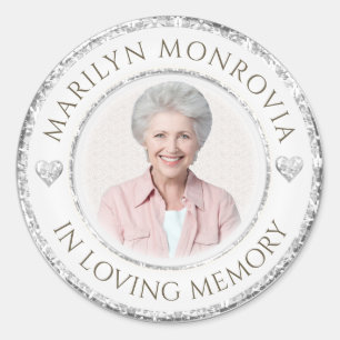 Sticker Rond Photo en mémoire d'amour