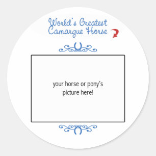 Sticker Rond Photo faite sur commande ! Le plus grand cheval de