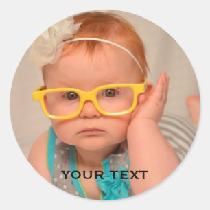 Sticker Rond Photo Famille de bébé mignonne