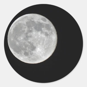 Sticker Rond Photo haute résolution Pleine lune