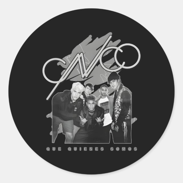 Sticker Rond Photo officielle de l'Album noir blanc Cnco (Devant)