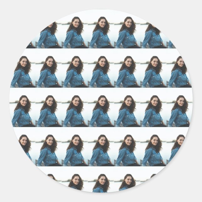Sticker Rond Photo personnalisé (Devant)