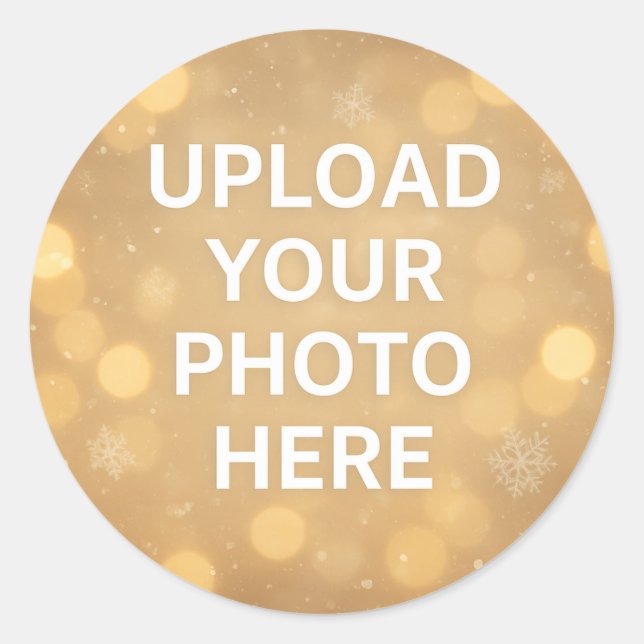 Sticker Rond Photo personnalisée (Devant)