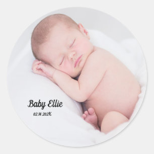 Sticker Rond Photo personnalisée Baby