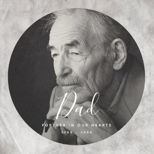Sticker Rond Photo personnalisée Mémorial personnalisé Hommage 