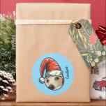 Sticker Rond Photo personnalisée Père Noël Nom personnalisé<br><div class="desc">Le chapeau de Père Noël avec la photo de votre choix rend ces autocollants parfaits pour les cadeaux. La touche personnalisée vous permet d'ajouter le nom,  ce qui en fait une pièce unique pour votre saison de vacances.</div>