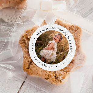 Sticker Rond Photo personnalisée simple classique