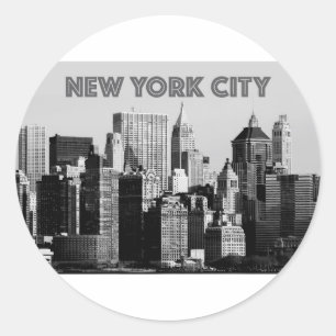Sticker Rond Photo Pro de New York City Lower Manhattan