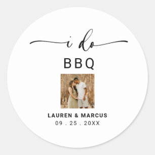 Sticker Rond Photo Russe moderne Je fais BBQ