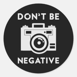 Sticker Rond Photographe Lens Photographie Caméra Drôle
