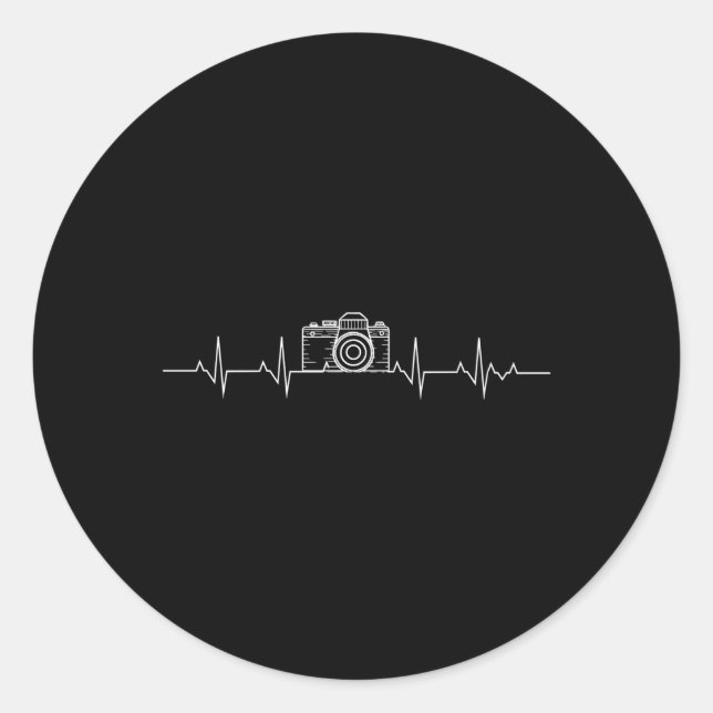 Sticker Rond Photographie Caméra Hebeat Pour Photographes (Devant)
