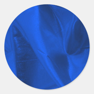 Sticker Rond Photographie de Metallic Blue Lame'