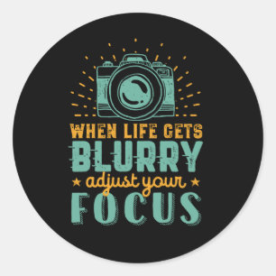 Sticker Rond Photographie Inspirante Quand la vie devient floue