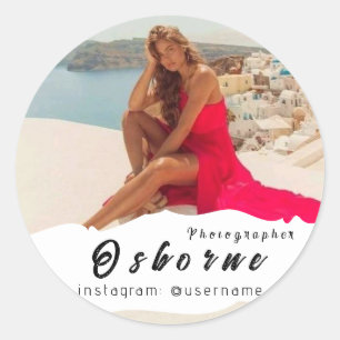 Sticker Rond Photographie Moderne Minimaliste Simple Photo