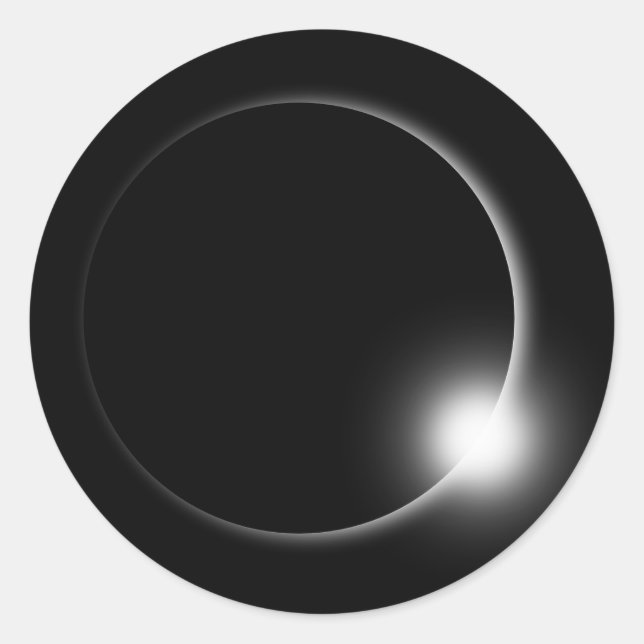 Sticker Rond Photographie solaire de fusée de Sun de lune (Devant)