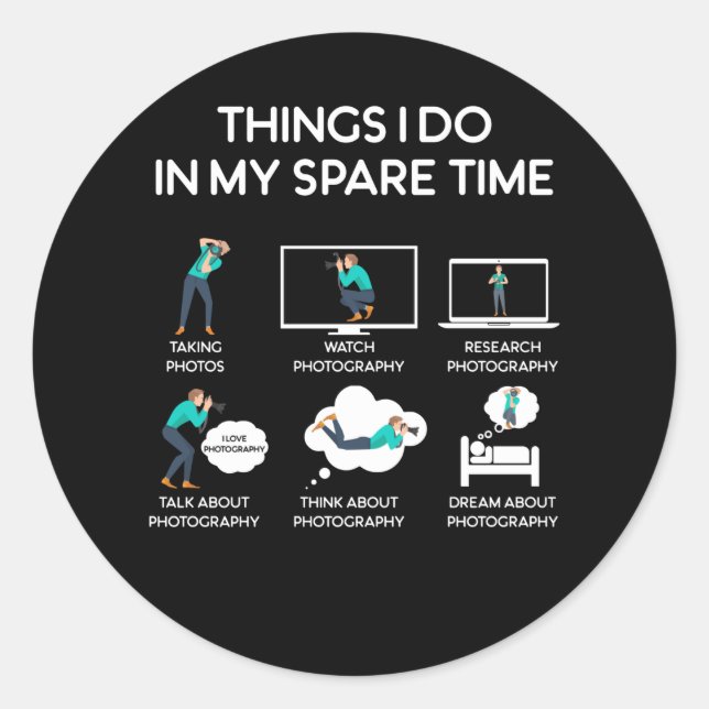 Sticker Rond photography things i do in my spare time (Devant)