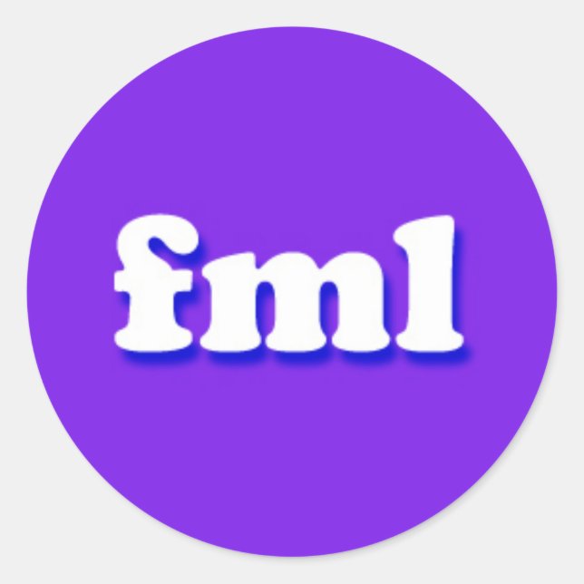 Sticker Rond Phrase de message texte fml Internet (Devant)