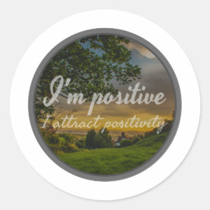 Sticker Rond phrases motivationnelles et inspirantes pour l'amo