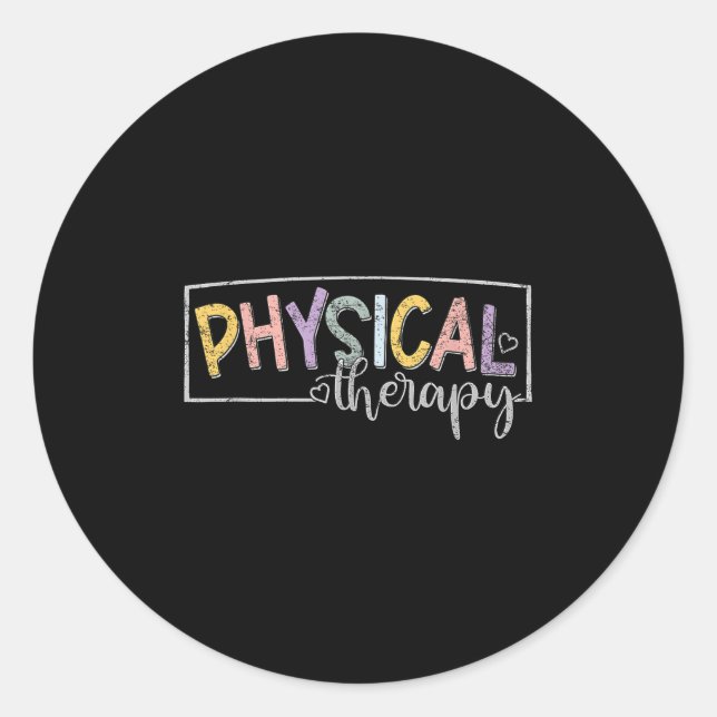 Sticker Rond Physical Therapy Funny Physical Therast Pt Therast (Devant)