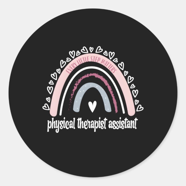 Sticker Rond Physiothérapie Assistant Rainbow Pta Physique (Devant)