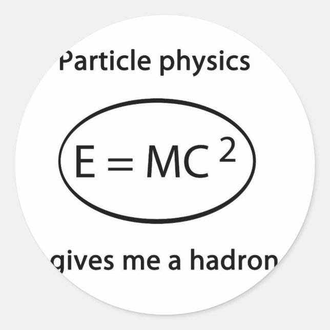 Sticker Rond physique de particules (Devant)
