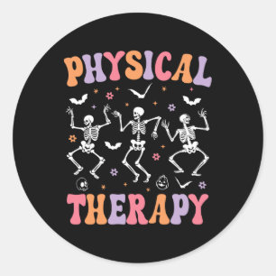 Sticker Rond Physique Thérapie Halloween Amusant Physique Théra