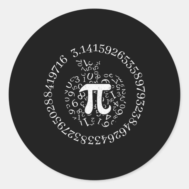 Sticker Rond Pi Day Apple Graphic Cute Funny Math Lover Pie Pun (Devant)