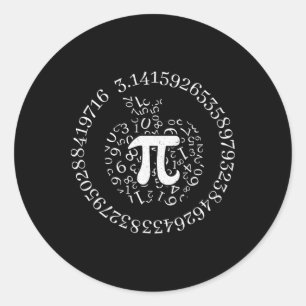 Sticker Rond Pi Day Apple Graphic Cute Funny Math Lover Pie Pun