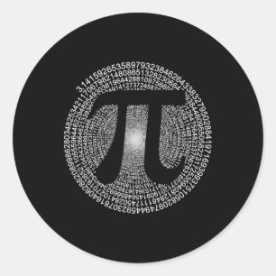 Sticker Rond Pi Day Geek de mathématiques Enseignant 3.14 Pi Da