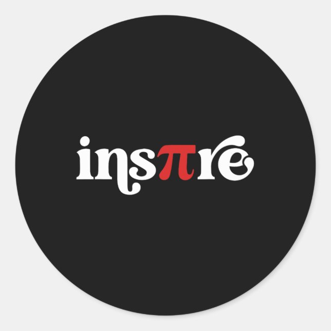 Sticker Rond Pi Day Inspire 3.14 Symbole Math Enseignant Scienc (Devant)