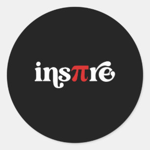 Sticker Rond Pi Day Inspire 3.14 Symbole Math Enseignant Scienc