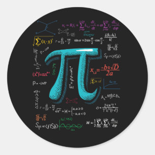 Sticker Rond Pi Day Math Equation Mathématique Enseignant