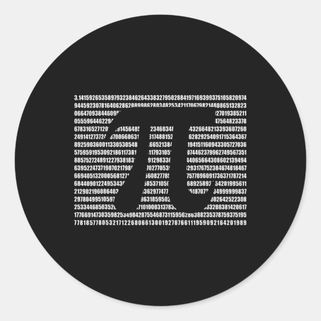 Sticker Rond Pi Day Math Science Drôle Enseignant Cadeaux Mens  (Devant)