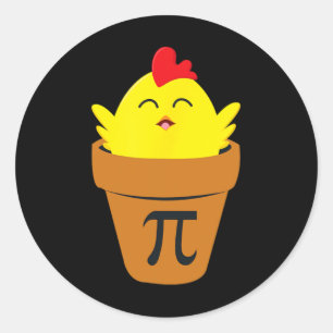 Sticker Rond Pi Day Math T Shirt Funny Pot de poulet Pie T Shir