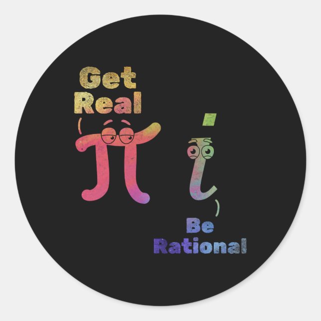 Sticker Rond Pi Day Pi Math Pi Symbole Pi Math Funny Math Get R (Devant)