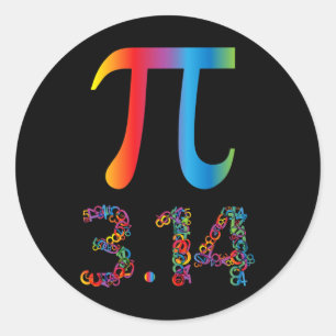 Sticker Rond Pi Day Pour Femmes Enfants Hommes Drôle Cadeau Gra