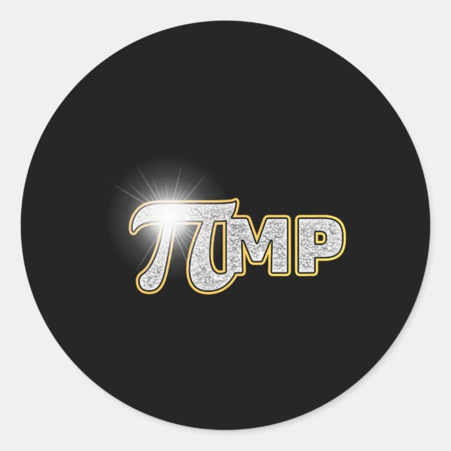 Sticker Rond Pi Day Shirt Pi Mp Pimp Funny Pun Math (Devant)