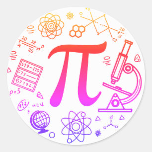 Sticker Rond Pi Enthousiaste
