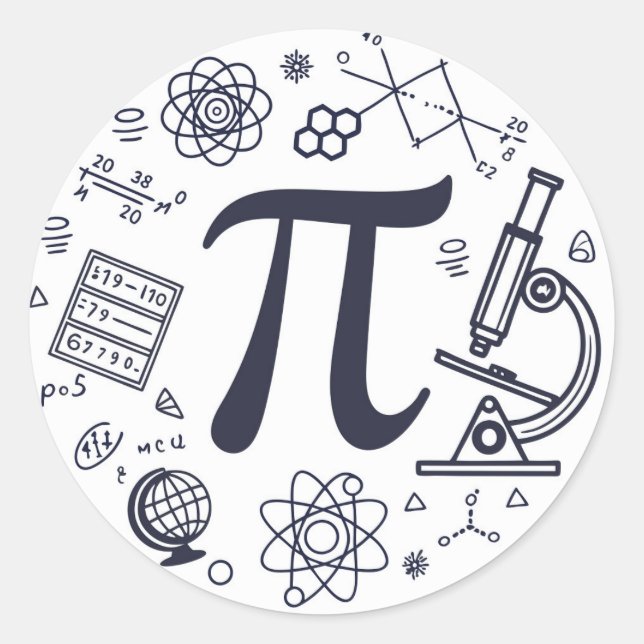Sticker Rond Pi Enthousiaste (Devant)