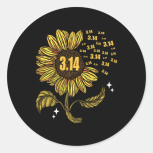 Sticker Rond Pi Jour 3.14 Numéro Symbole Pour Enseignant Math