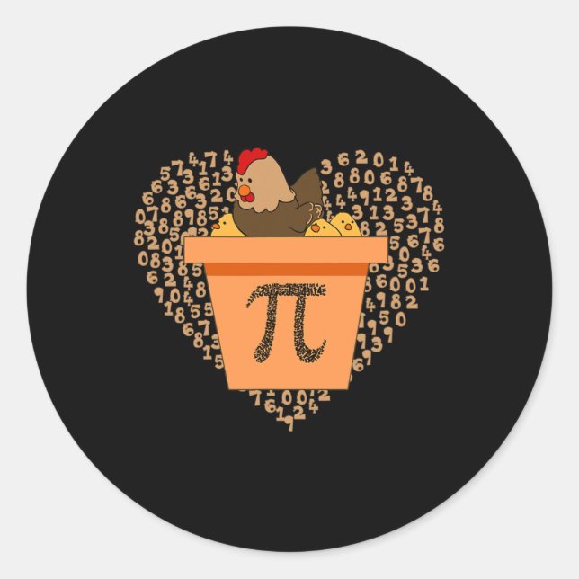 Sticker Rond Pi Jour Pot Pi Pie Math 3.14 (Devant)