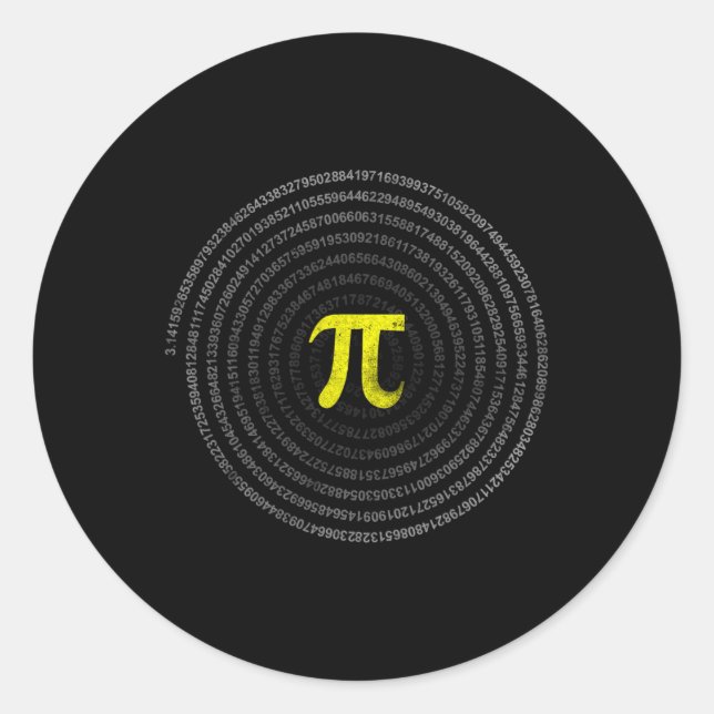 Sticker Rond Pi Math Enseignants Étudiants Funny International  (Devant)