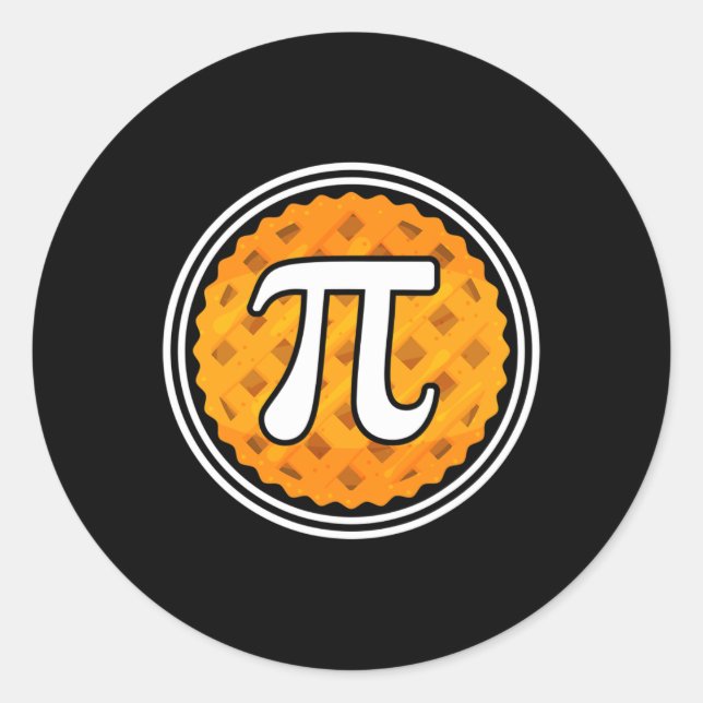 Sticker Rond Pi Pie Day Conception Pour Les Étudiants En Mathém (Devant)