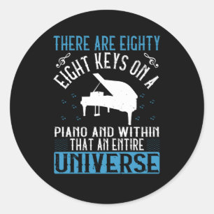 Sticker Rond Piano -