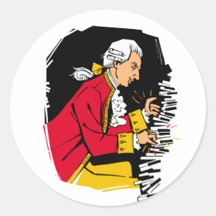 Sticker Rond Piano de Mozart
